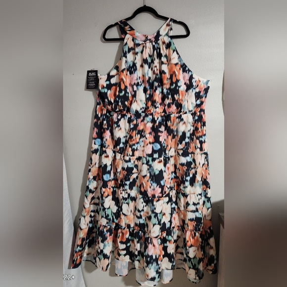 NWT ELOQUI FLORAL SIZE 26 HALTER MAXI DREES. - Picture 3 of 13